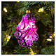 Blown glass Christmas ornament, purple octopus s2