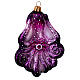 Blown glass Christmas ornament, purple octopus s4