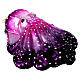 Blown glass Christmas ornament, purple octopus s5