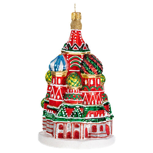 St. Basil's Cathedral of Moscow in blown glass for Christmas Tree 1