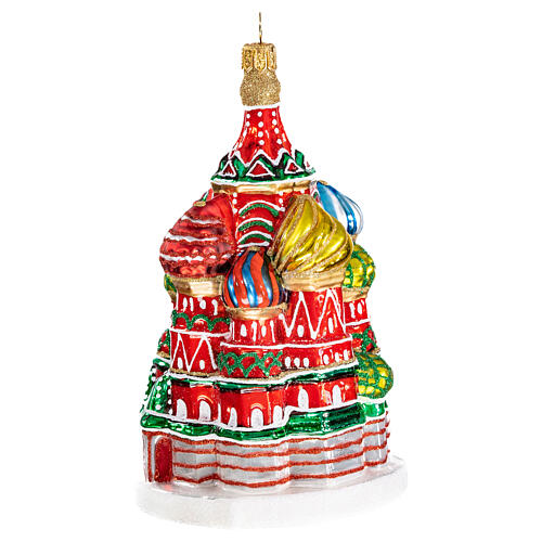 St. Basil's Cathedral of Moscow in blown glass for Christmas Tree 5