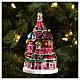 St. Basil's Cathedral of Moscow in blown glass for Christmas Tree s2