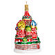 St. Basil's Cathedral of Moscow in blown glass for Christmas Tree s6