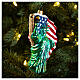 Estátua da Liberdade enfeite vidro soprado para Natal s2