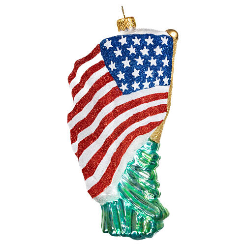 Blown glass Christmas ornament, Statue of Liberty 6