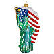 Blown glass Christmas ornament, Statue of Liberty s1