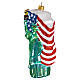 Blown glass Christmas ornament, Statue of Liberty s3