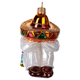 Blown glass ornaments: Sleeping Mexican in blown glass for Christmas Tree
