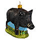 Boar in blown glass for Christmas Tree s4