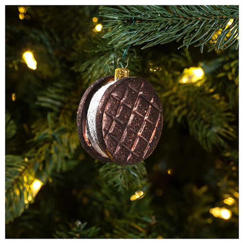 Glace biscuit décoration verre soufflé sapin de Noël 2