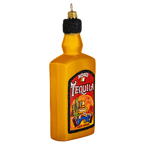 Tequila-Flasche, Weihnachtsbaumschmuck aus mundgeblasenem Glas 4