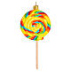 Coloured lollipop in blown glass for Christmas Tree s1