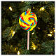 Coloured lollipop in blown glass for Christmas Tree s2