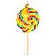 Coloured lollipop in blown glass for Christmas Tree s4