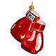 Blown glass Christmas ornament, boxing gloves s1