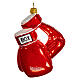 Blown glass Christmas ornament, boxing gloves s5