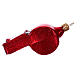 Blown glass Christmas ornament, red whistle s1