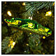 Blown glass Christmas ornament, alligator s2