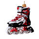 Blown glass Christmas ornament, rollerblades s3