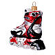 Blown glass Christmas ornament, roller blades s5