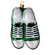 Blown glass Christmas ornament, green sneakers s1