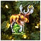 Blown glass Christmas ornament, American moose s2