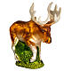 Blown glass Christmas ornament, American moose s4