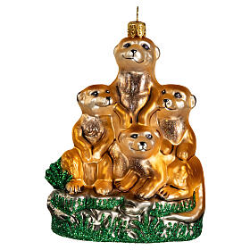 Suricati in guardia decorazione in vetro soffiato Albero di Natale
