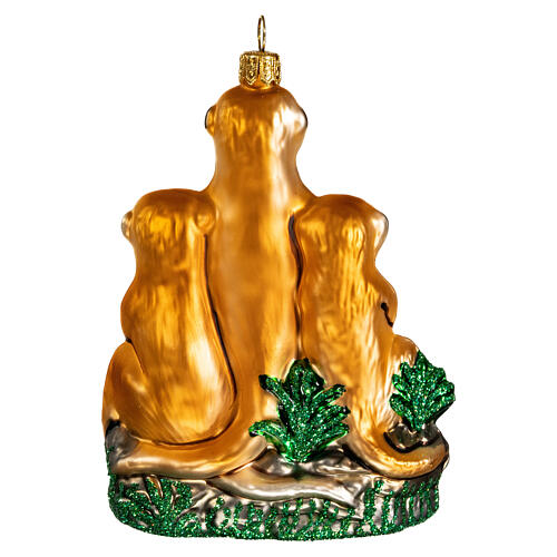 Suricati in guardia decorazione in vetro soffiato Albero di Natale 5