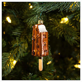 Sorvete decoração vidro soprado Árvore Natal