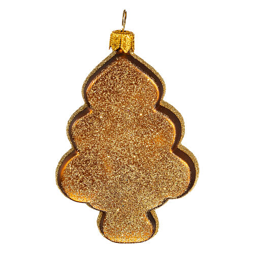Blown glass Christmas ornament, gingerbread Christmas Tree 6