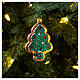 Blown glass Christmas ornament, gingerbread Christmas Tree s2