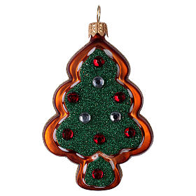 Blown glass Christmas ornament, Gingerbread tree
