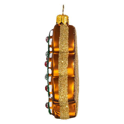 Blown glass Christmas ornament, Gingerbread tree 5