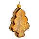 Blown glass Christmas ornament, Gingerbread tree s4
