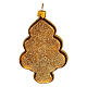 Blown glass Christmas ornament, Gingerbread tree s6