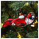 Blown glass Christmas ornament, wingsuit Santa s2