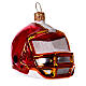 Football helmet blown glass Christmas tree decoration s3