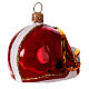 Football helmet blown glass Christmas tree decoration s4