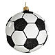 Blown glass Christmas ornament, football s1
