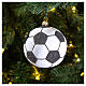 Blown glass Christmas ornament, football s2