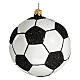 Blown glass Christmas ornament, football s3