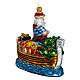 Blown glass Christmas ornament, Santa Claus in a gondola s5