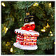 Święty Mikołaj w kominie dekoracja ze szkła dmuchanego na choinkę s2