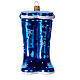 Blown glass Christmas ornament, blue rubber boots s1