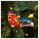 Blown glass Christmas ornament, peacock mantis shrimp s2