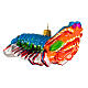 Blown glass Christmas ornament, mantis shrimp s4
