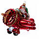 Babbo Natale in volo decorazione vetro soffiato Albero Natale s3