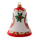 Bell shaped Christmas ball in blown glass, Santa Claus s2