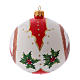 Weihnachtskugel aus mundgeblasenem Glas, runde Form, Motiv Weihnachtsmann, 100 mm s2